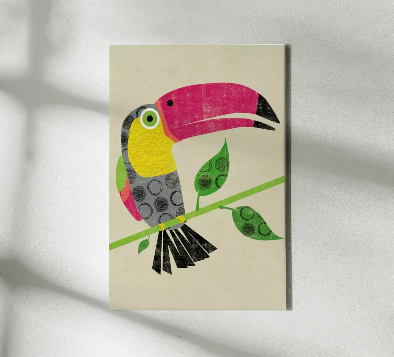 Toucan tela con Cornice a cassetta da Rocket68