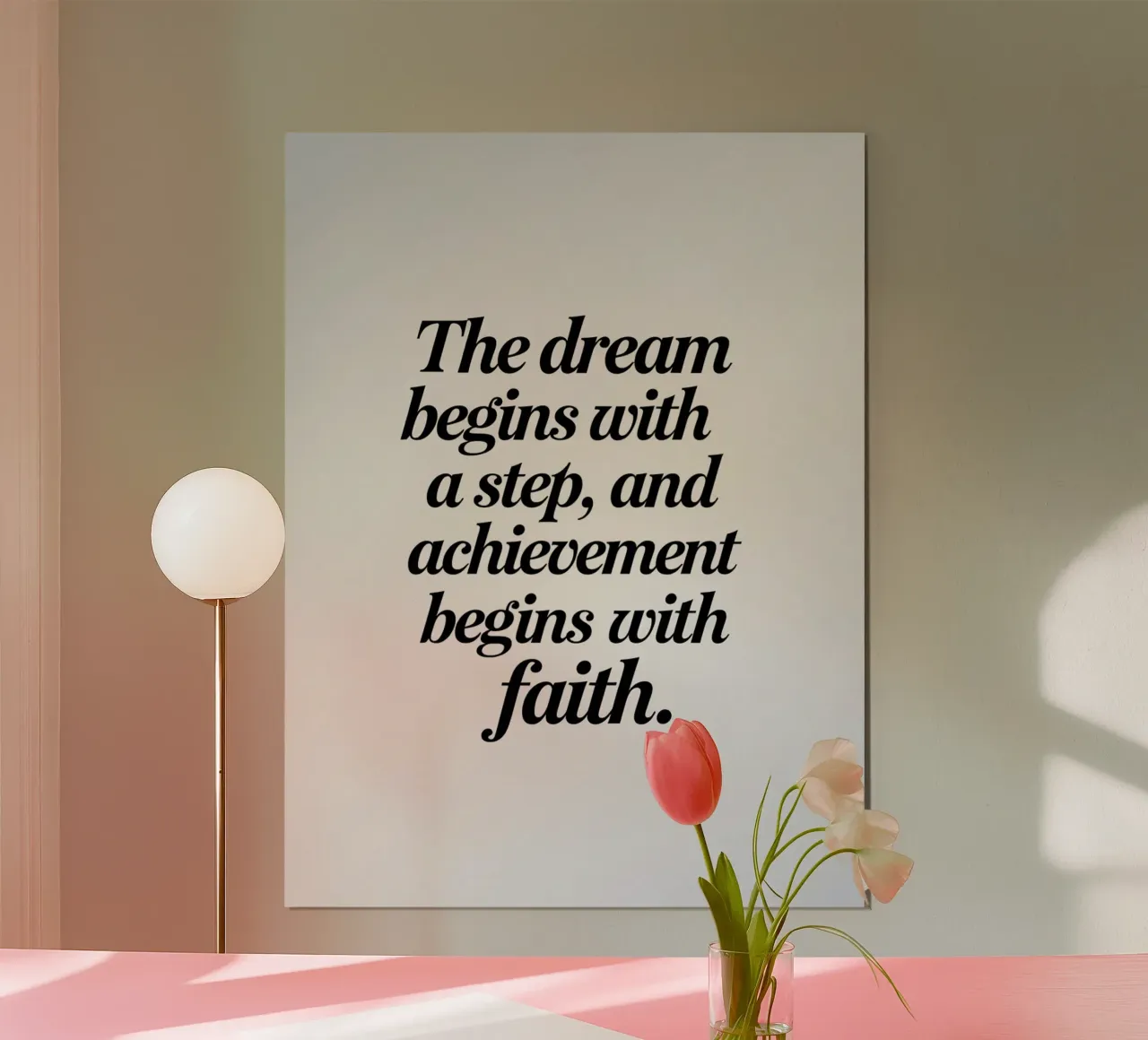 Il sogno inizia con un passo, e la realizzazione inizia con il fa poster da logic