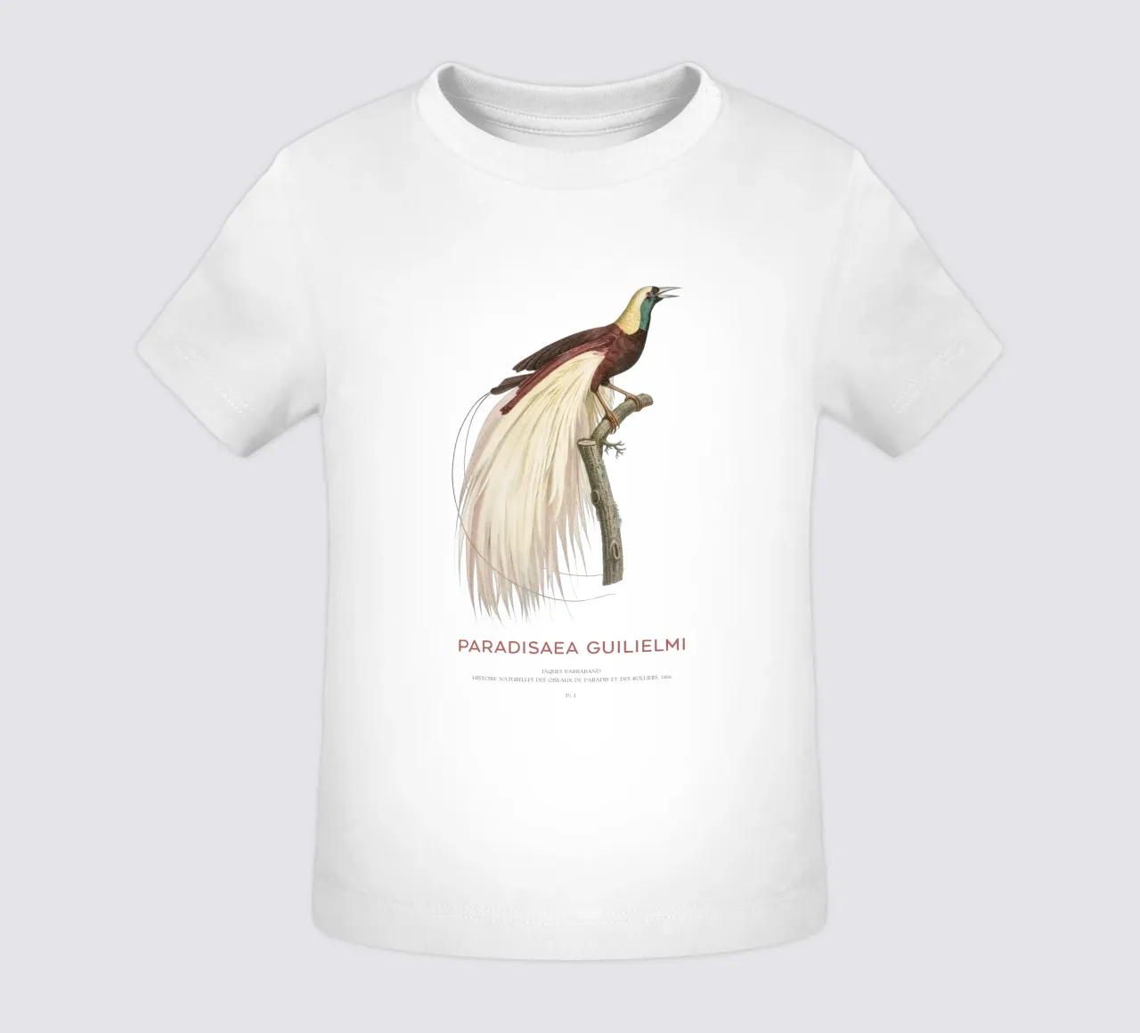 Uccello del Paradiso imperatore o Paradisaea guilielmi maglietta neonato da Vintagrafica