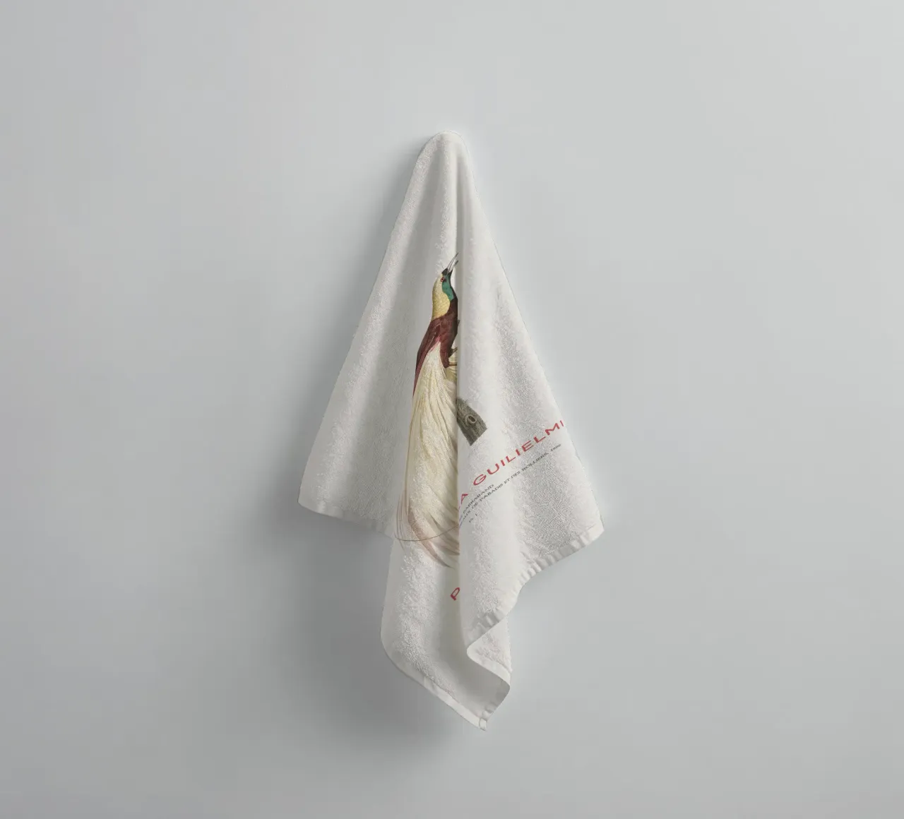 Paradijskeizer of Paradisaea guilielmi badhanddoek van Vintagrafica