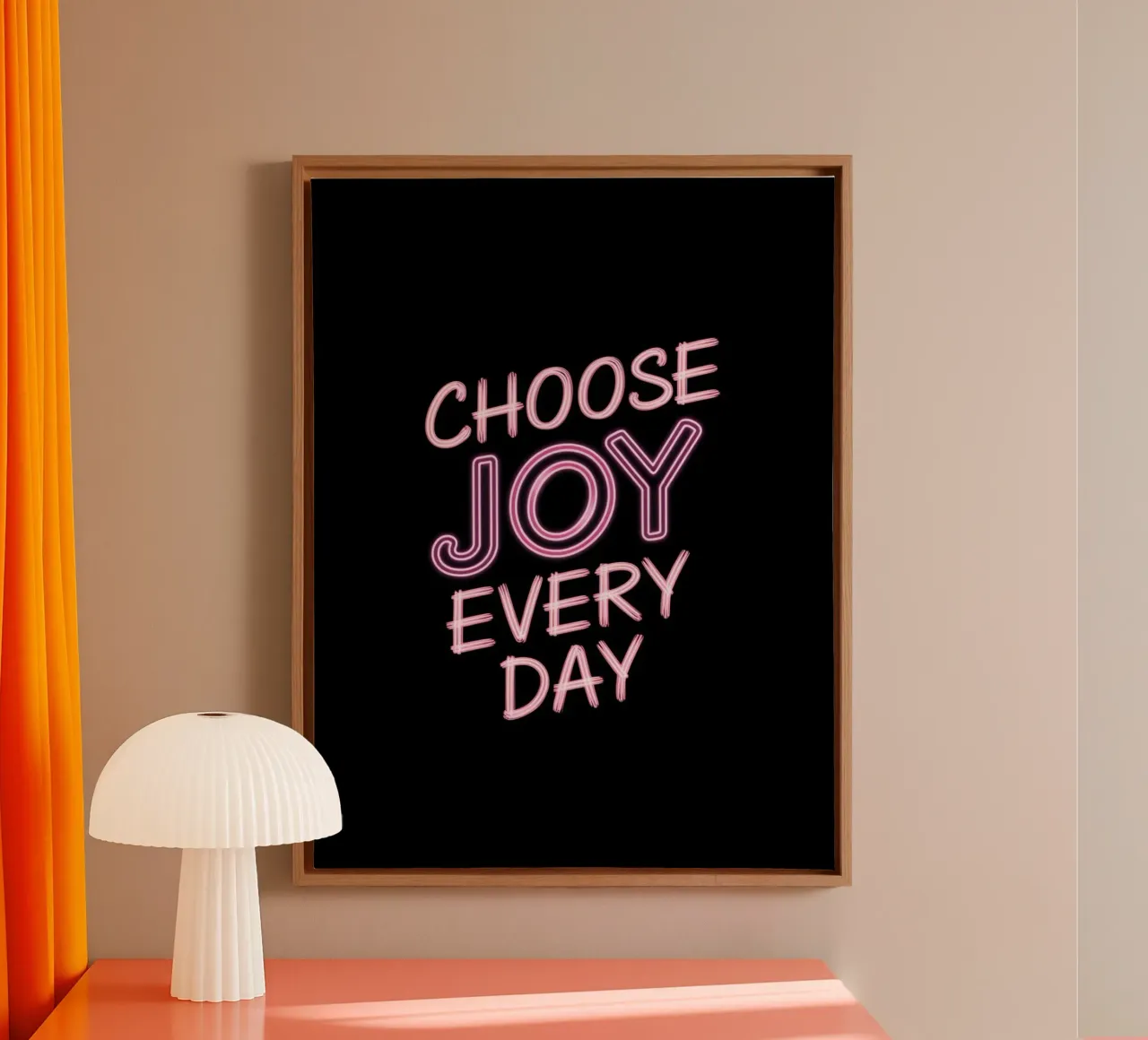 Choose joy every day canvas with Floater frame by logic