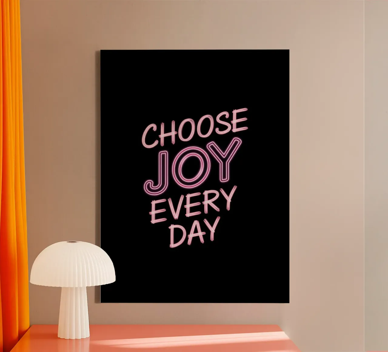 Choose joy every day canvas with Floater frame by logic