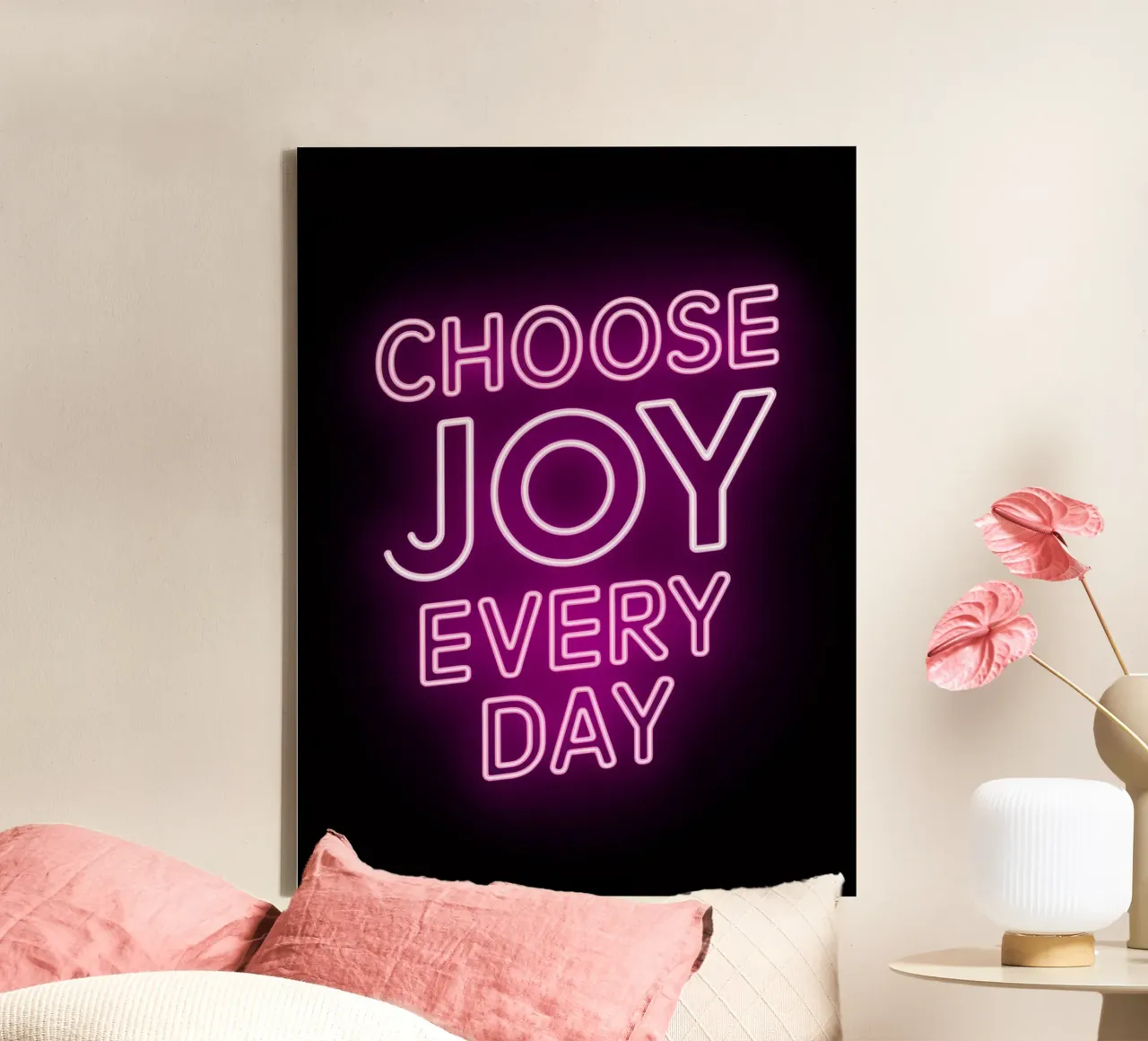 Choose joy every day canvas with Floater frame by logic
