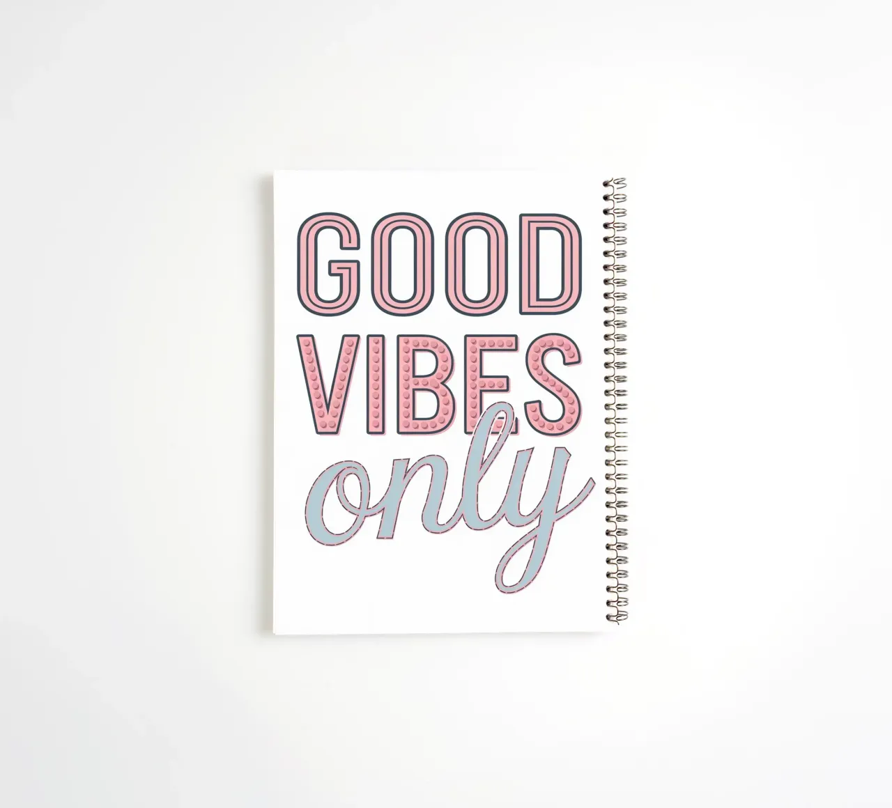 GOOD VIBES ONLY spiral notebook by logic