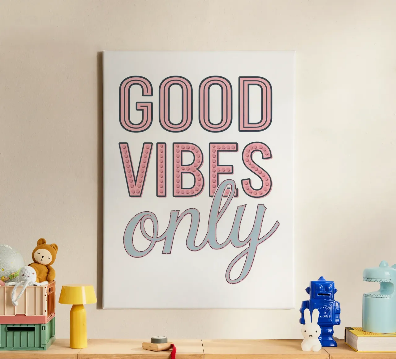 GOOD VIBES ONLY canvas by logic