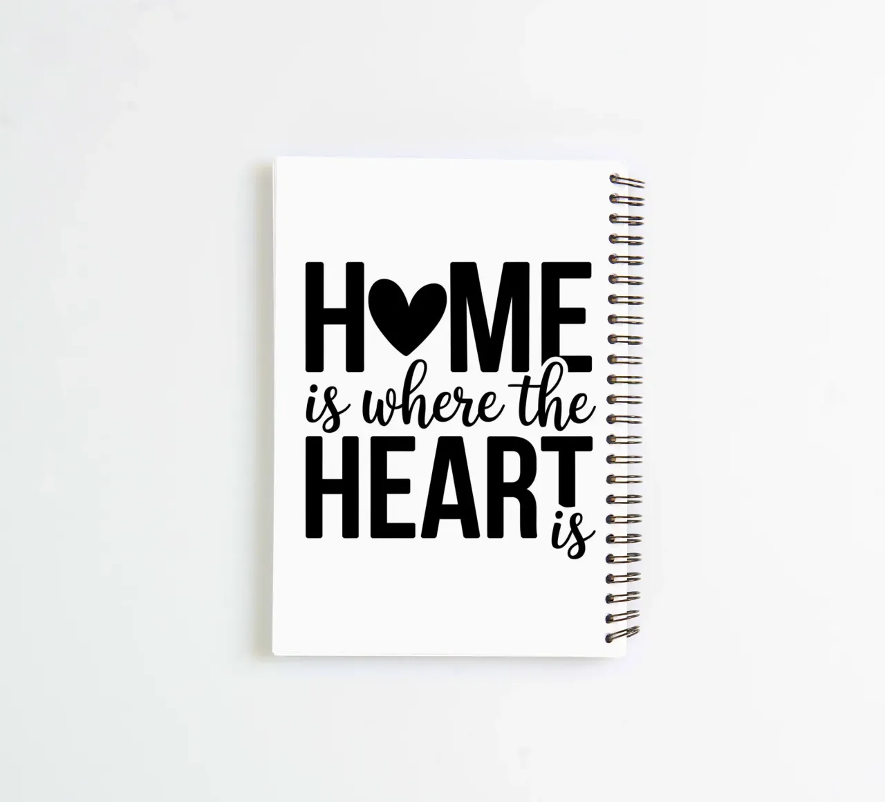 Home is where the heart is spiral notebook by logic