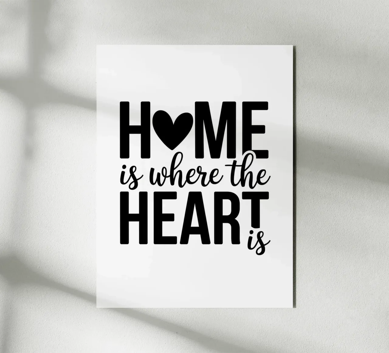 Home is where the heart is alu-dibond by logic