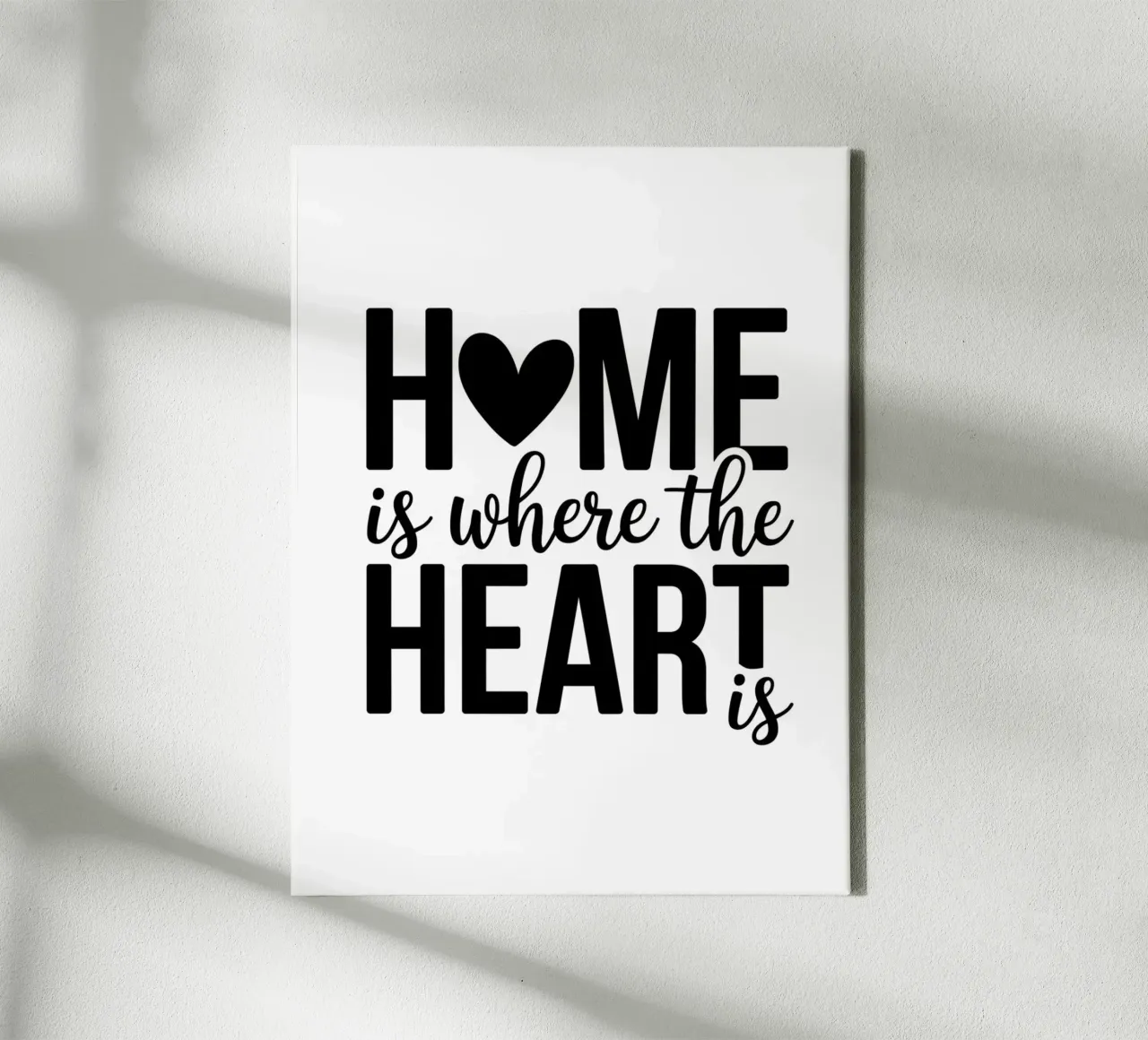 Home is where the heart is canvas by logic