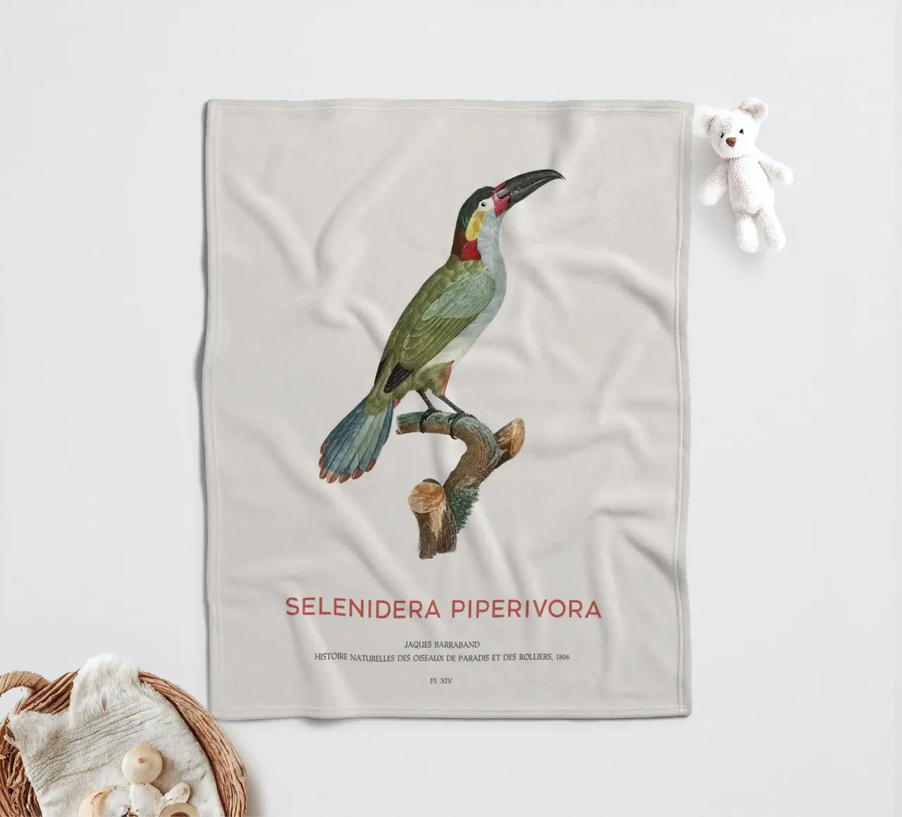 Guianatukanet oder Selenidera piperivora Fleecedecke von Vintagrafica