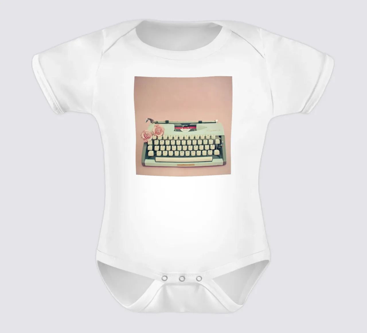 Love Letter short-sleeve baby romper by Cassia Beck Photography