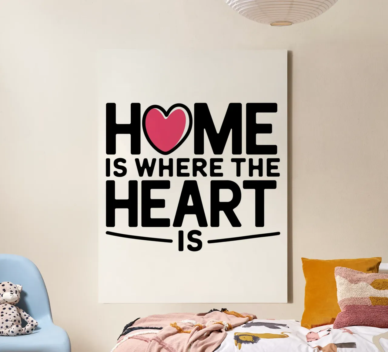 Home is where the heart is canvas by logic