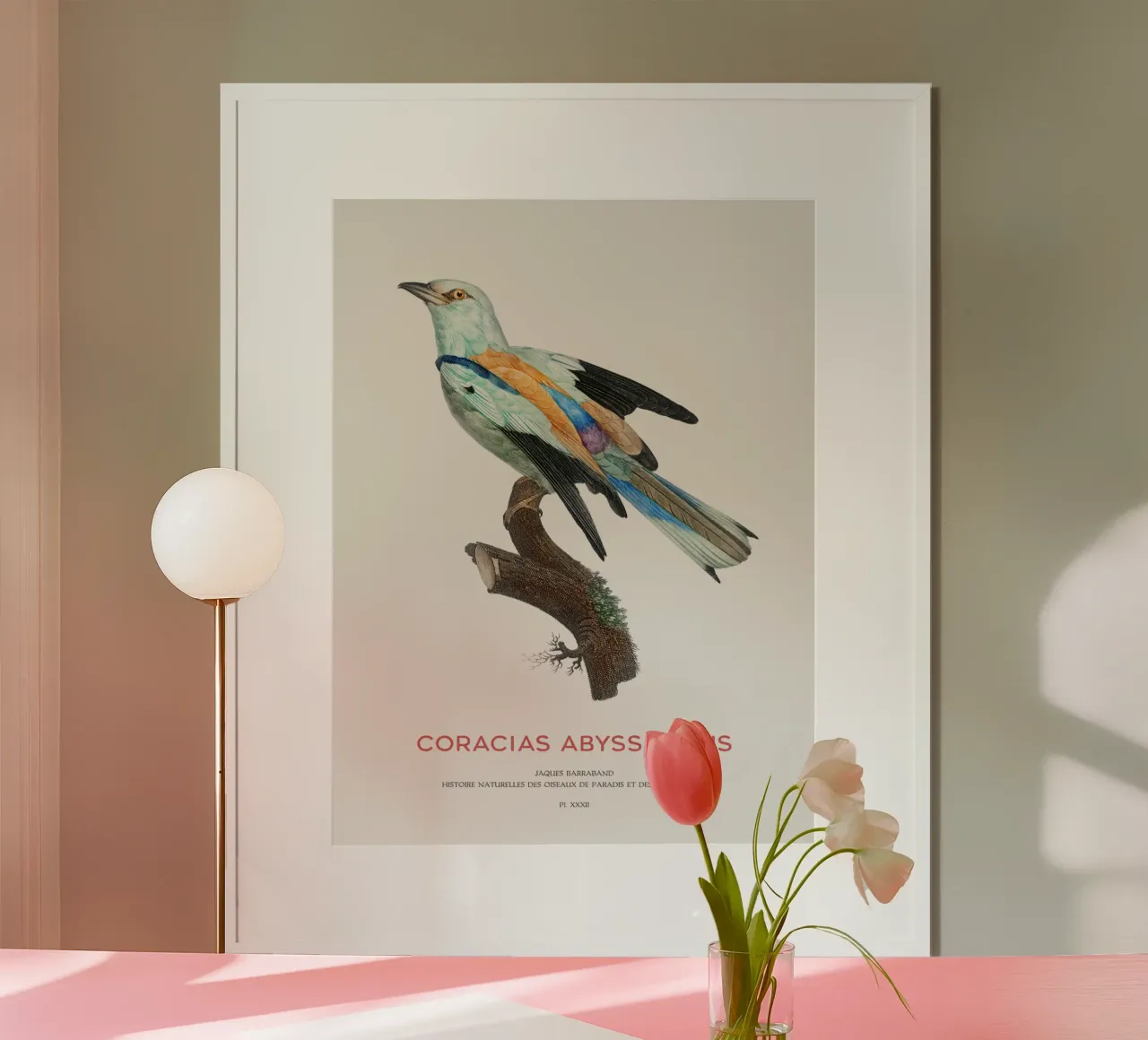 Abessinierwalze oder Coracias abyssinicus Hahnemühle von Vintagrafica