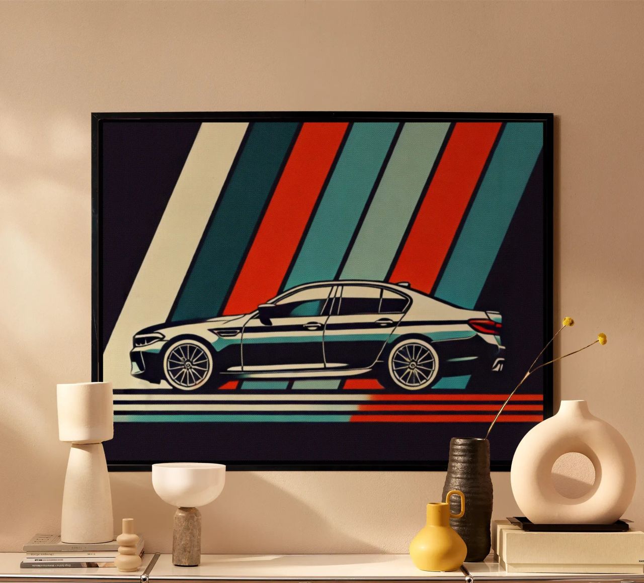 BMW M5 - Impression de poster vintage poster de posterprints-by-nomad