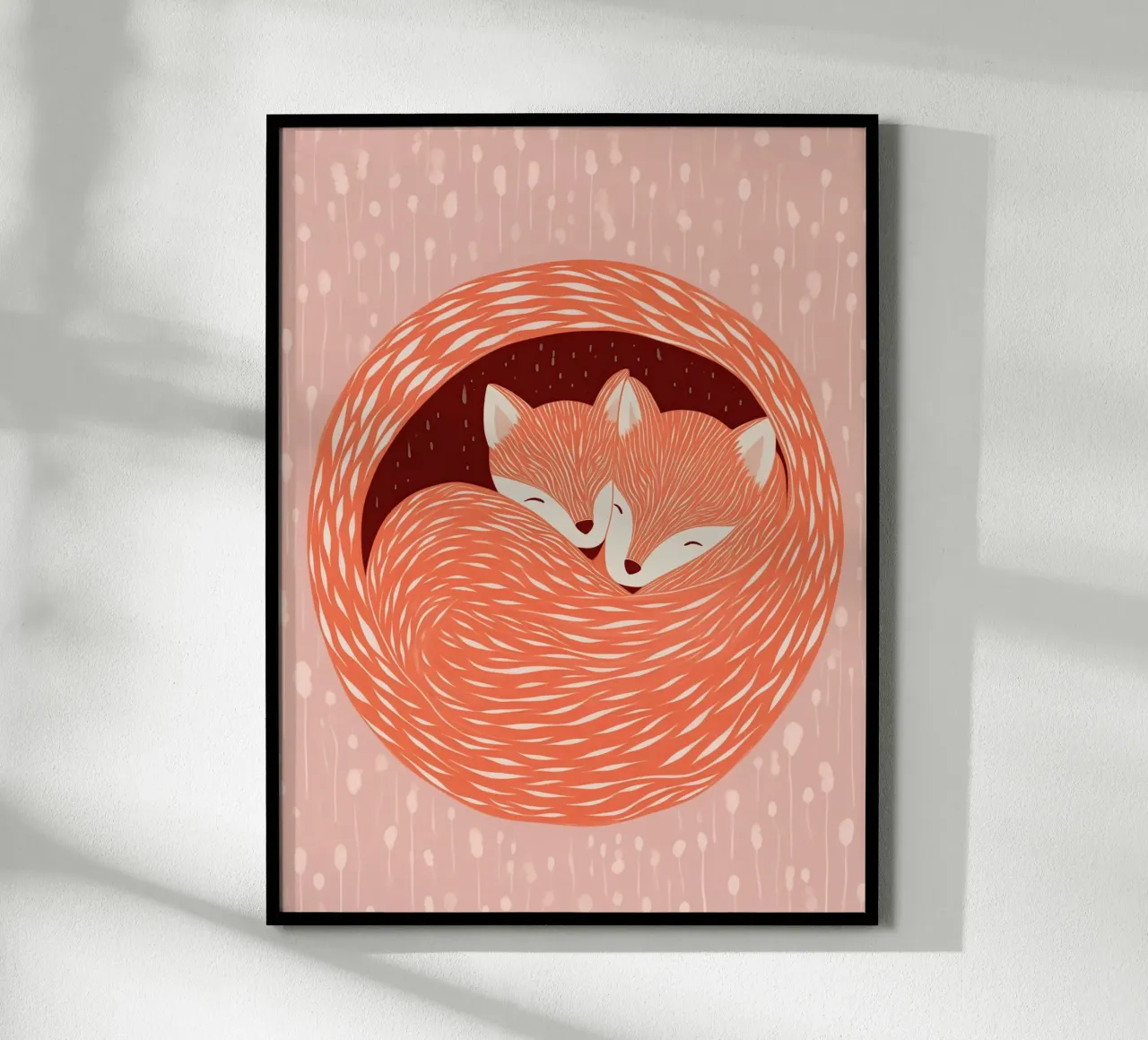 Zweisamkeit im Winterschlaf | Mach es wie die Füchse Poster von Autofocus