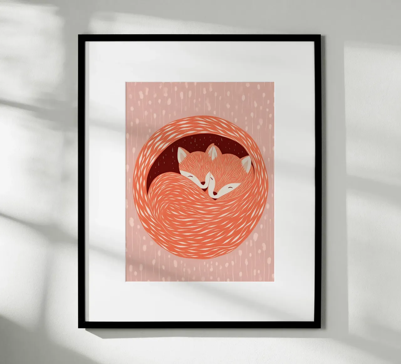 Zweisamkeit im Winterschlaf | Mach es wie die Füchse Poster von Autofocus