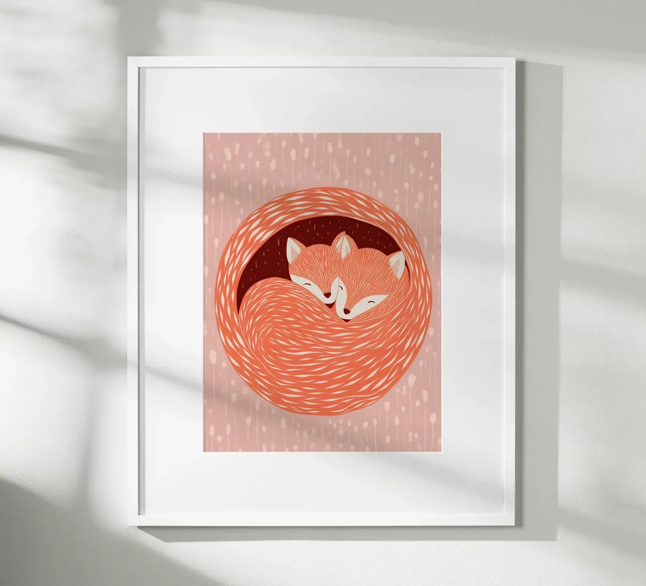 Zweisamkeit im Winterschlaf | Mach es wie die Füchse Poster von Autofocus