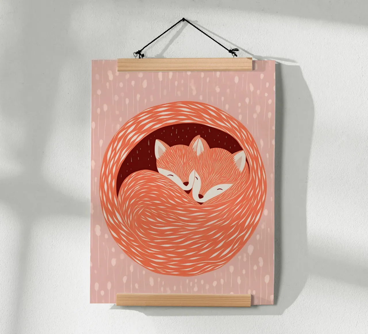 Zweisamkeit im Winterschlaf | Mach es wie die Füchse Poster von Autofocus