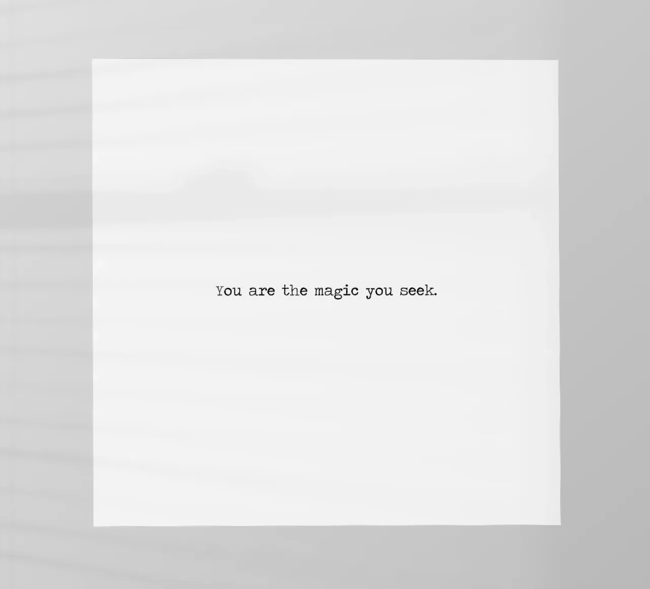 You Are the Magic You Seek - minimalist quote Backlit Folie von Summer Soul Co. - Quotes
