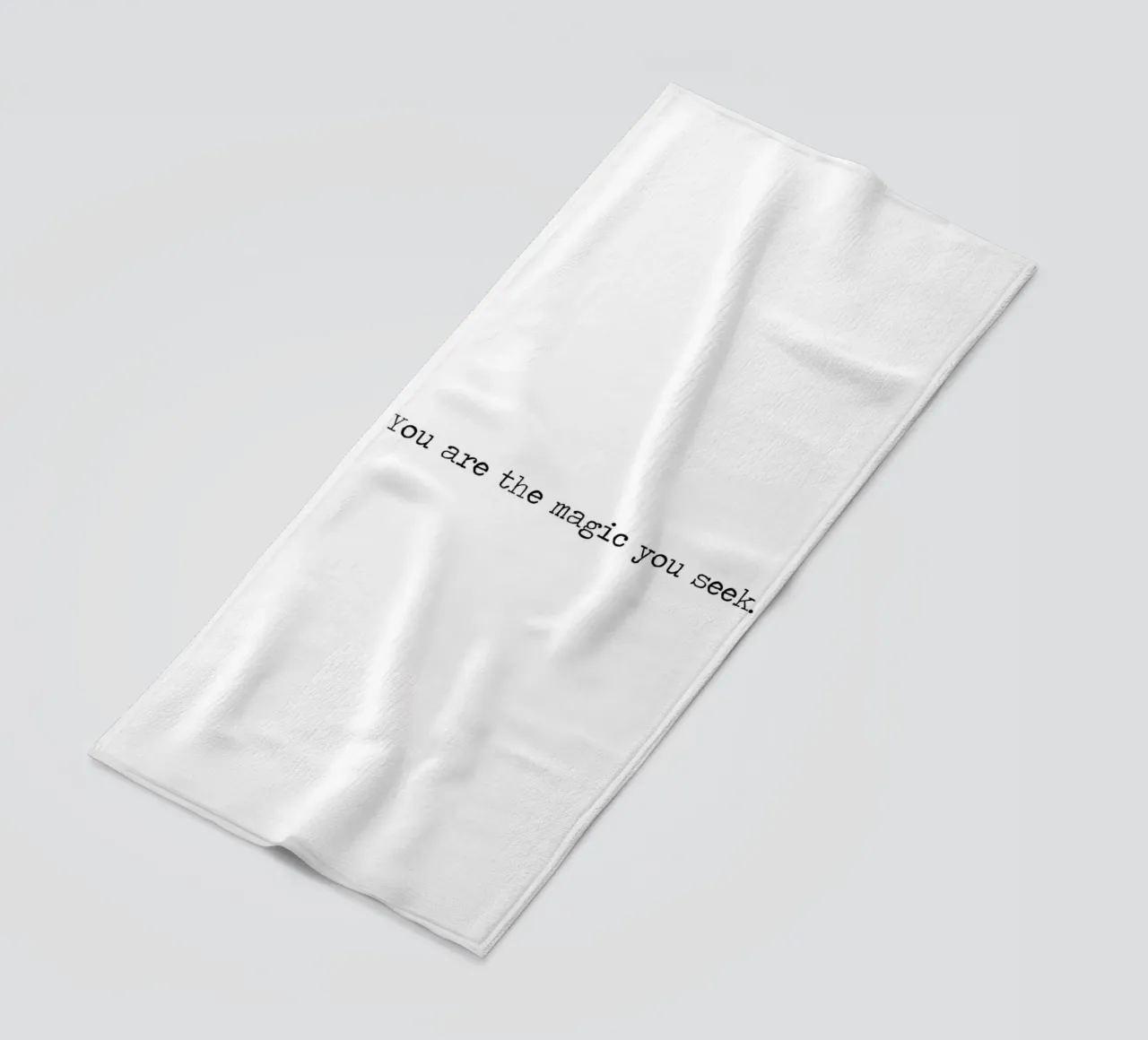 You Are the Magic You Seek - minimalist quote beach towel by Summer Soul Co. - Quotes