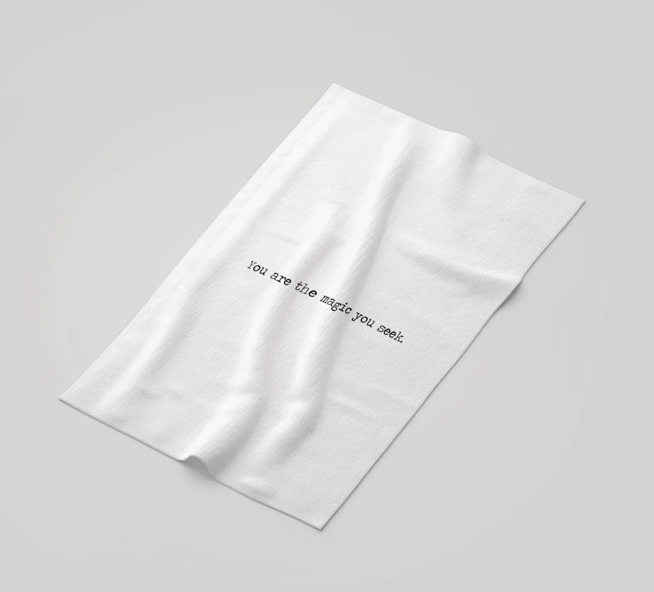 You Are the Magic You Seek - minimalist quote beach towel by Summer Soul Co. - Quotes