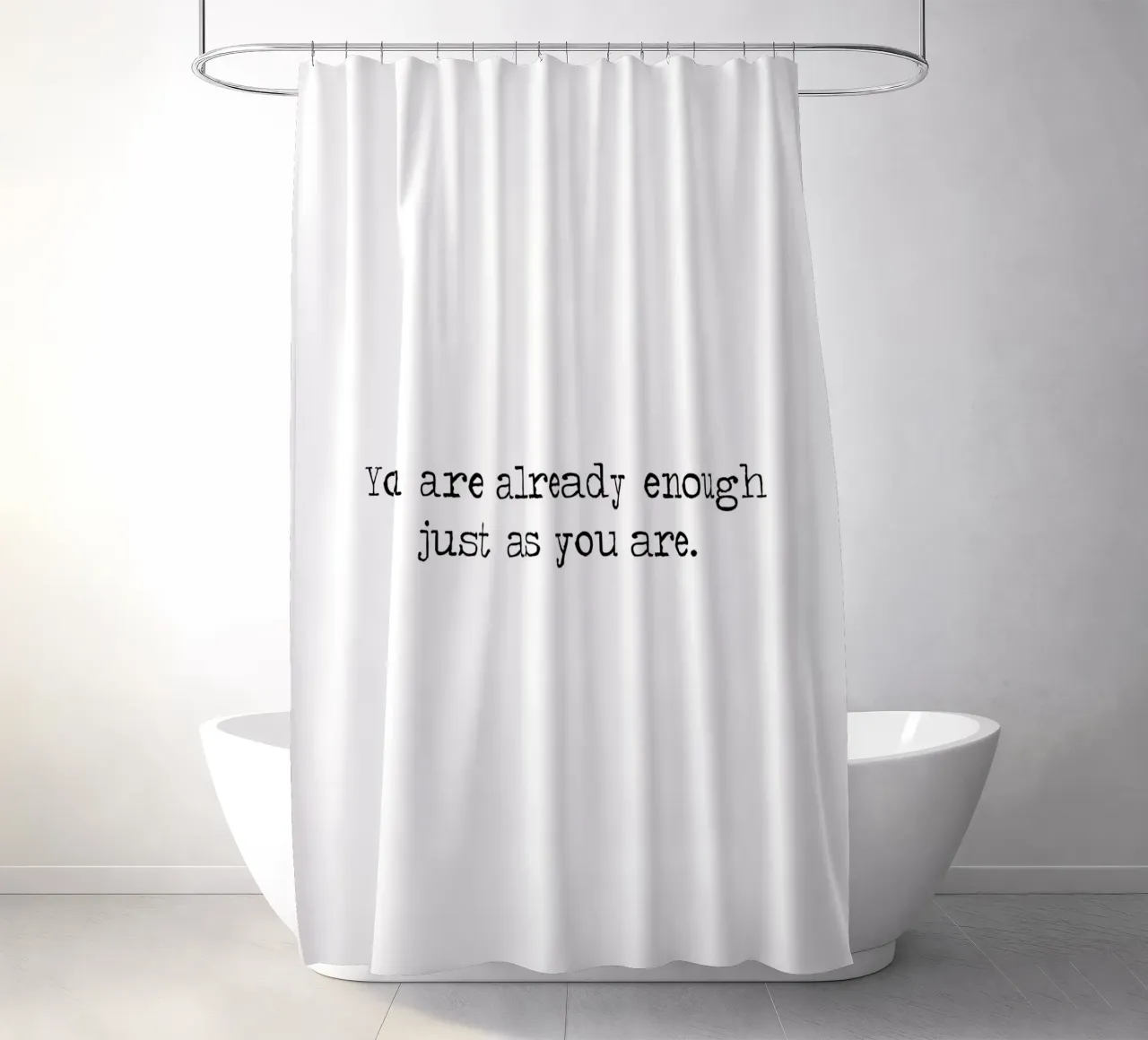 Du bist bereits genug, so wie du bist - Zitat Duschvorhang von Summer Soul Co. - Quotes
