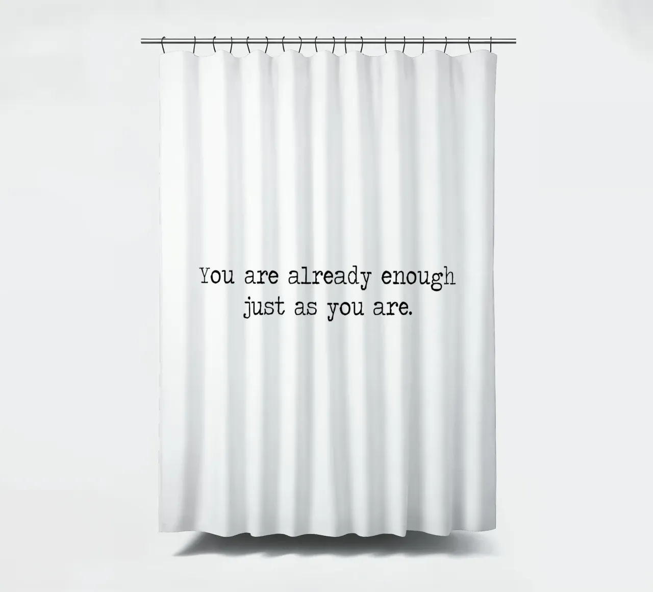 Du bist bereits genug, so wie du bist - Zitat Duschvorhang von Summer Soul Co. - Quotes