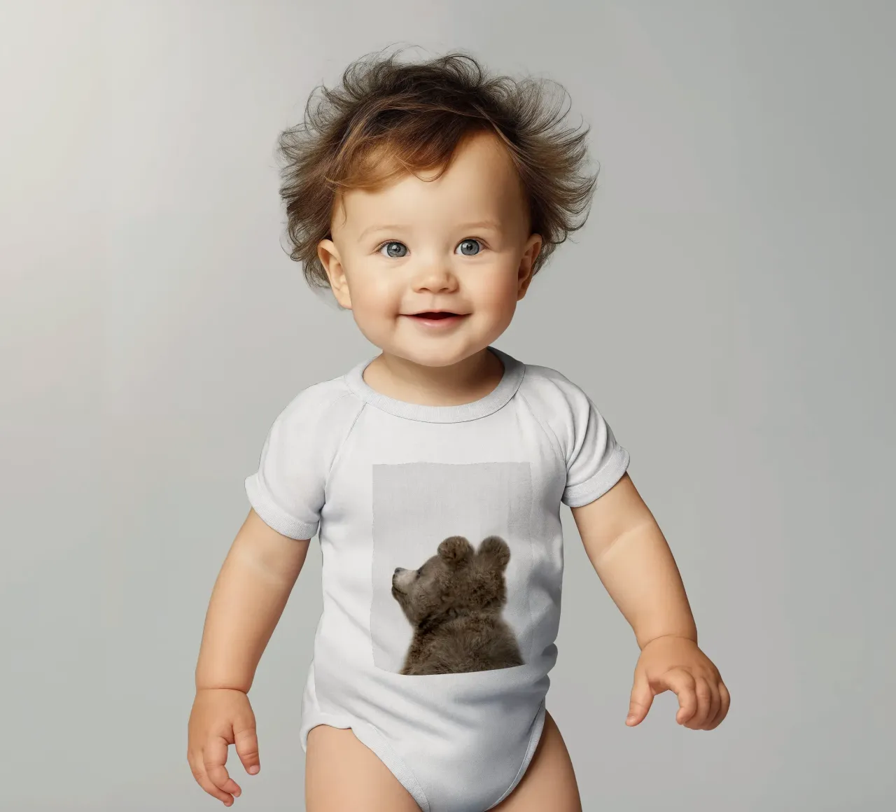 Peekaboo Bear Cub body neonato maniche corte da Lila x Lola