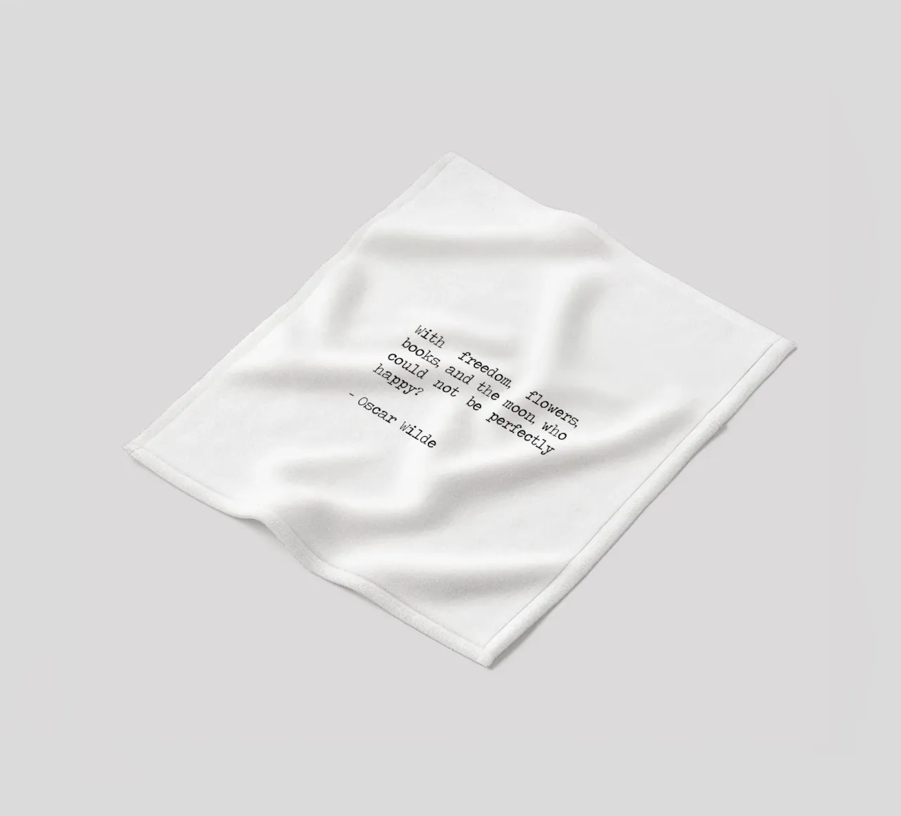 Con i fiori della libertà i libri e la luna - Oscar Wilde Quote coperta in pile da Summer Soul Co. - Quotes