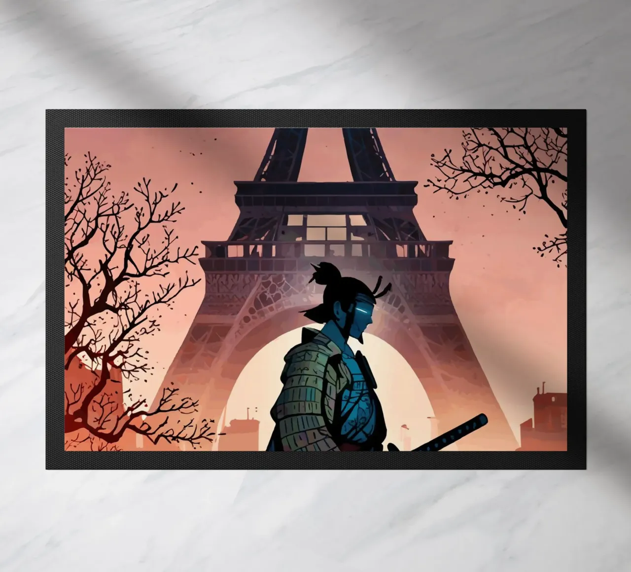 Il samurai dell'Alba Eiffel zerbino da artdesign1985
