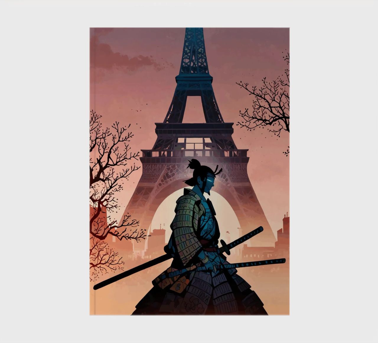 Samurai of the Eiffel Dawn notebook by artdesign1985