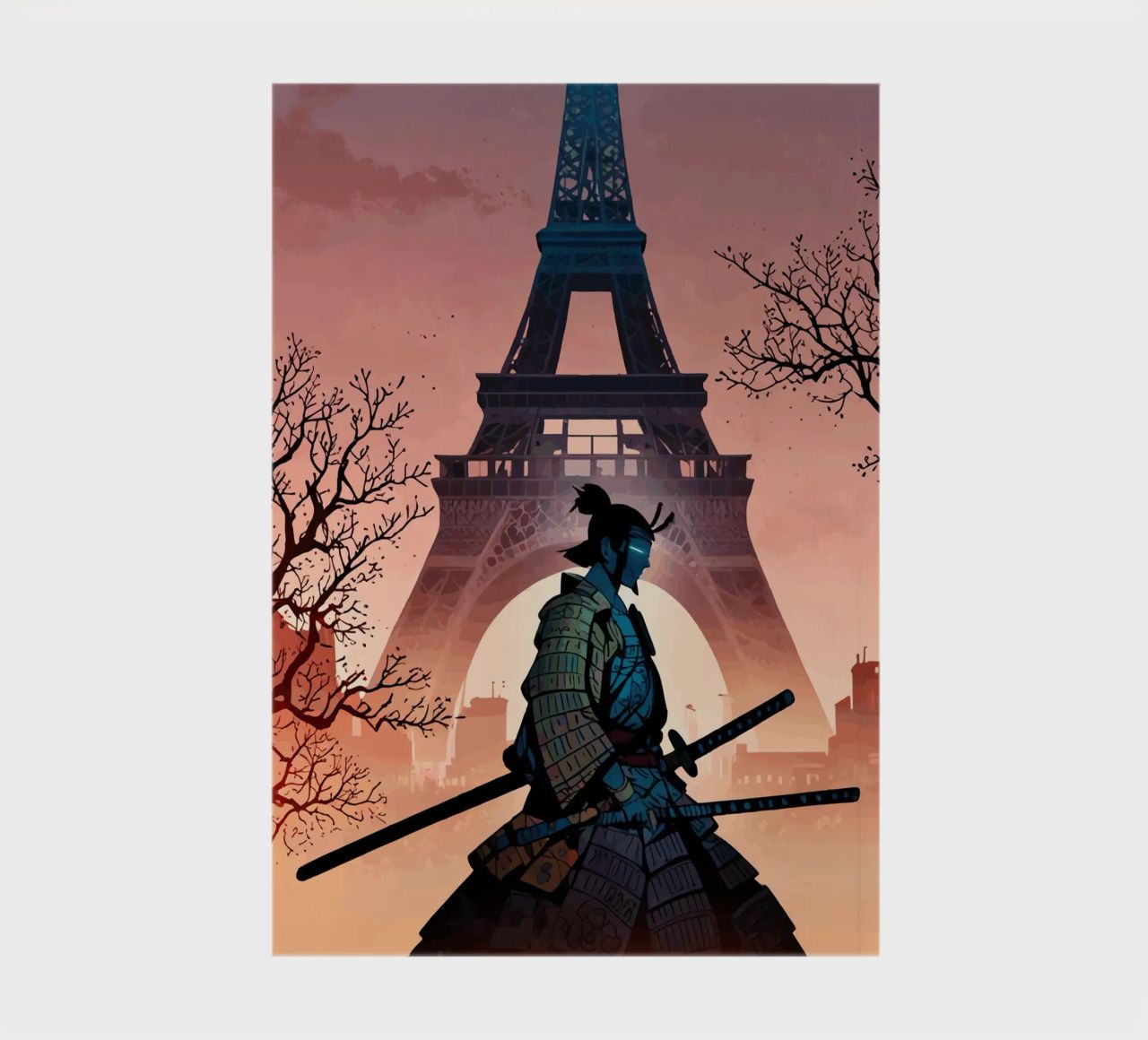 Samurai of the Eiffel Dawn notebook by artdesign1985