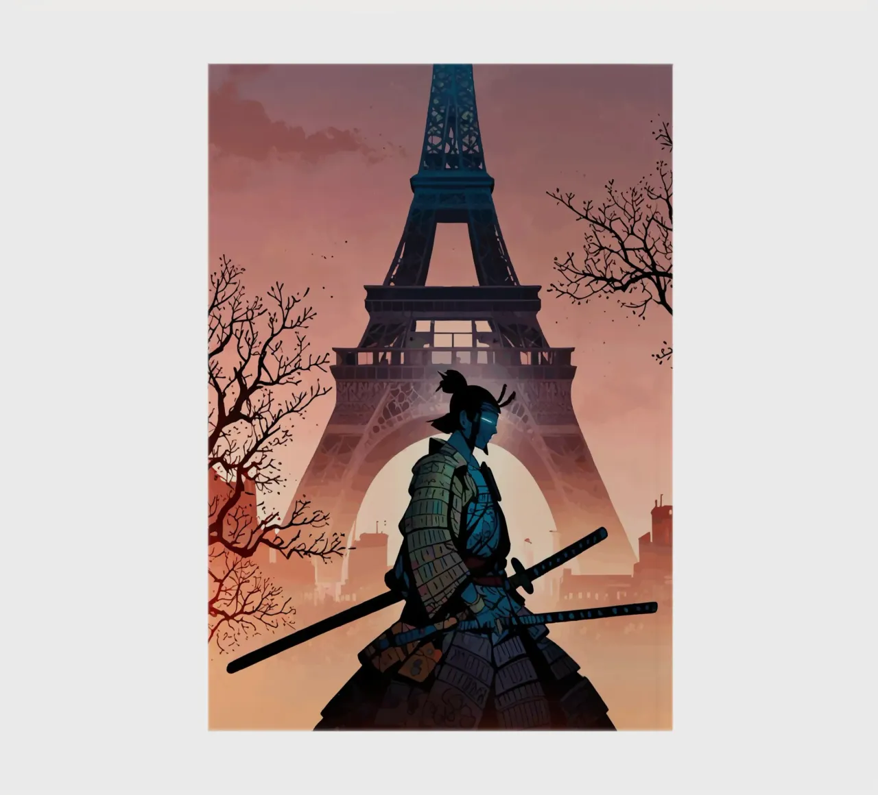 Samouraï de l'Aube Eiffel carnet de notes de artdesign1985
