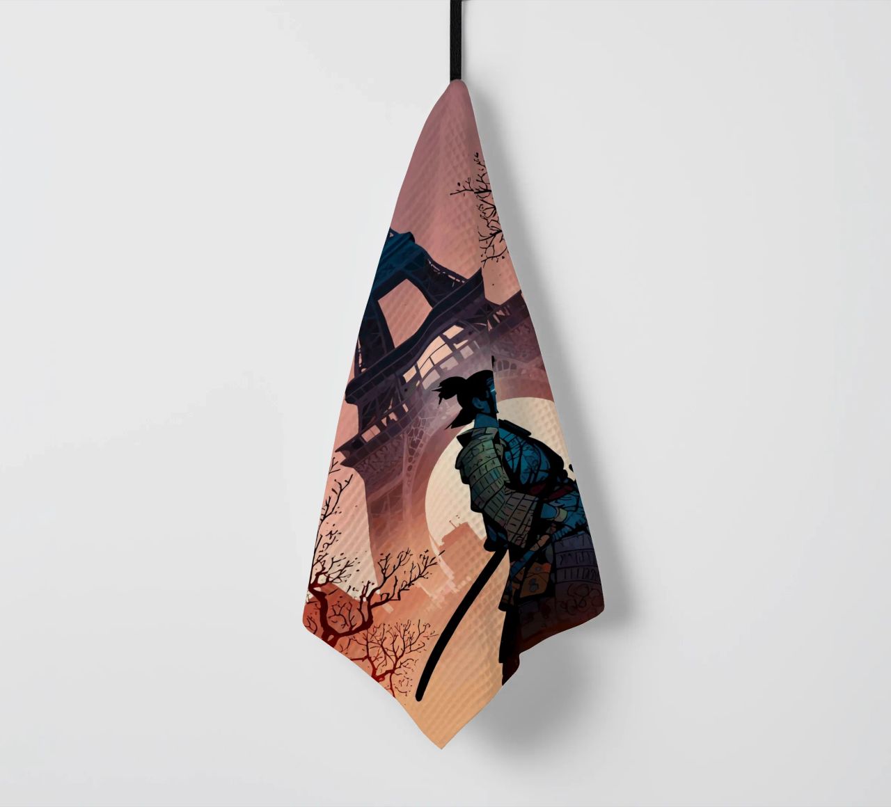 Samouraï de l'Aube Eiffel torchon de artdesign1985