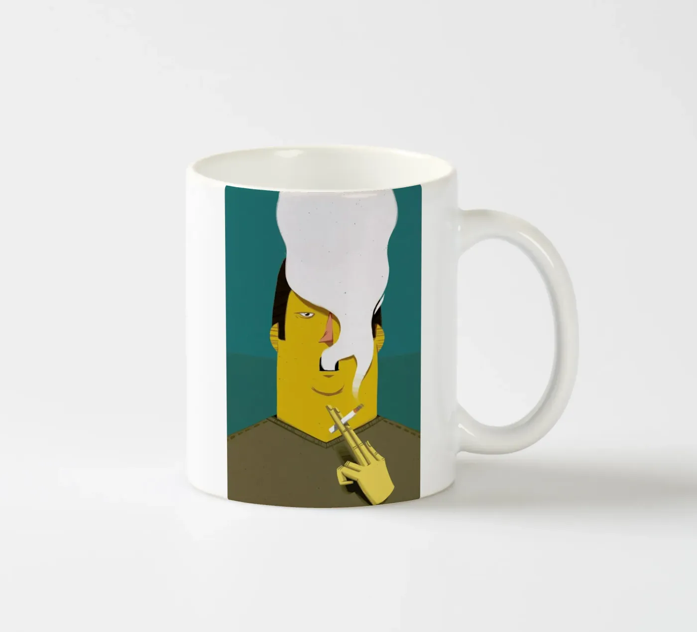 Smoking ceramic mug by Caio Beltrão