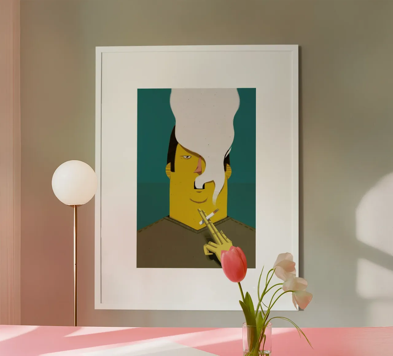 Smoking poster con telaio in plastica da Caio Beltrão