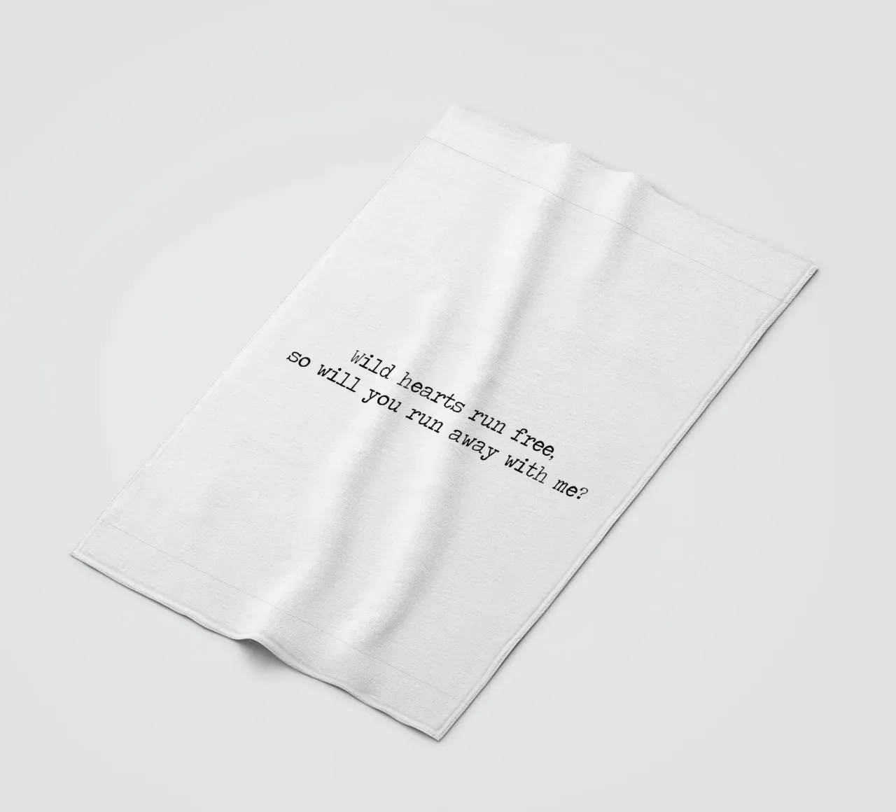 Wild Hearts - Romantic Minimalist Quote fleece blanket by Summer Soul Co. - Quotes