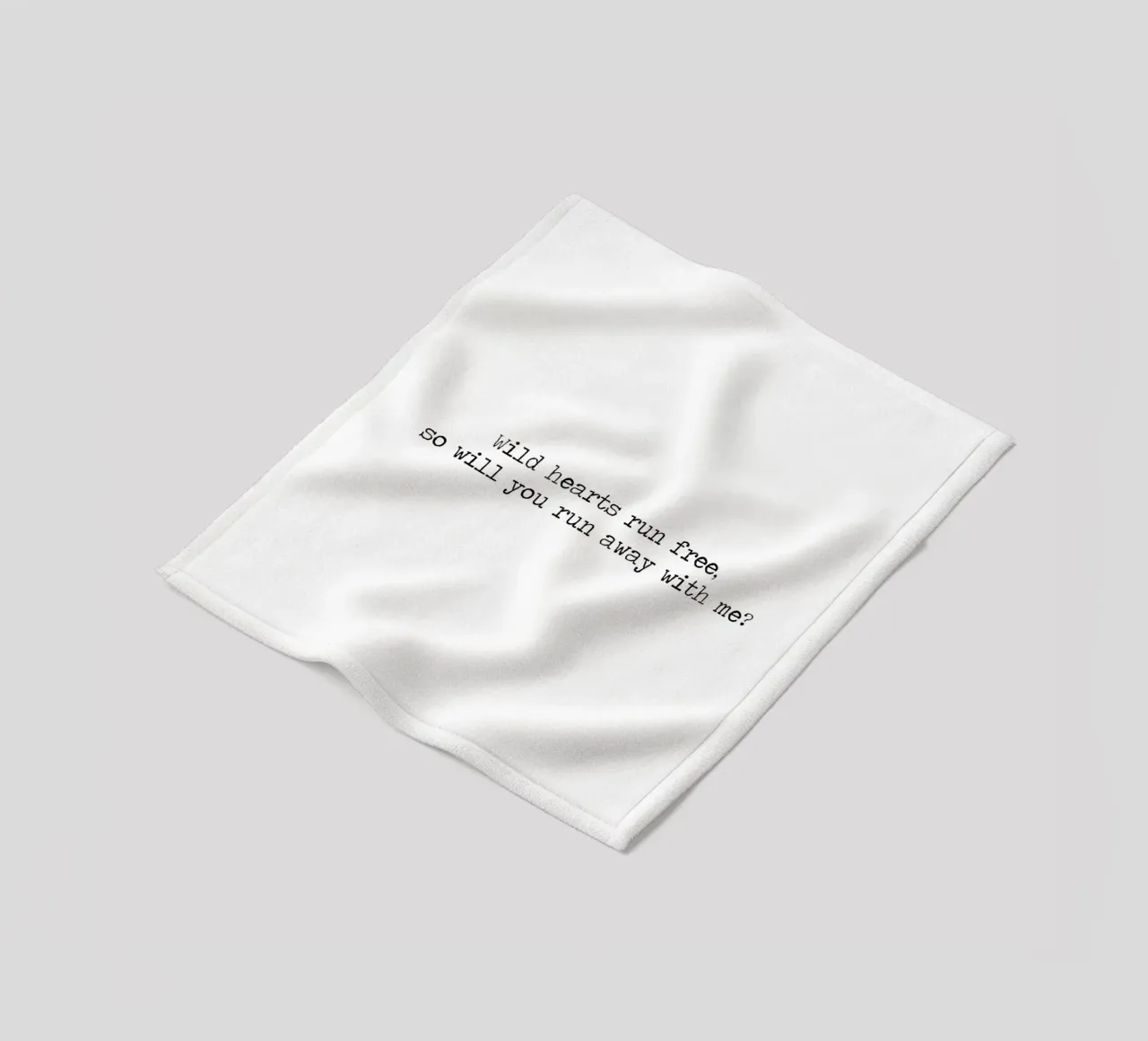 Wild Hearts - Romantic Minimalist Quote fleece blanket by Summer Soul Co. - Quotes