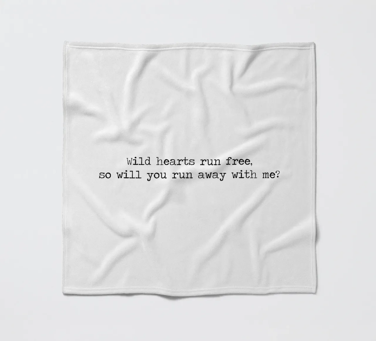 Wild Hearts - Romantic Minimalist Quote fleece blanket by Summer Soul Co. - Quotes
