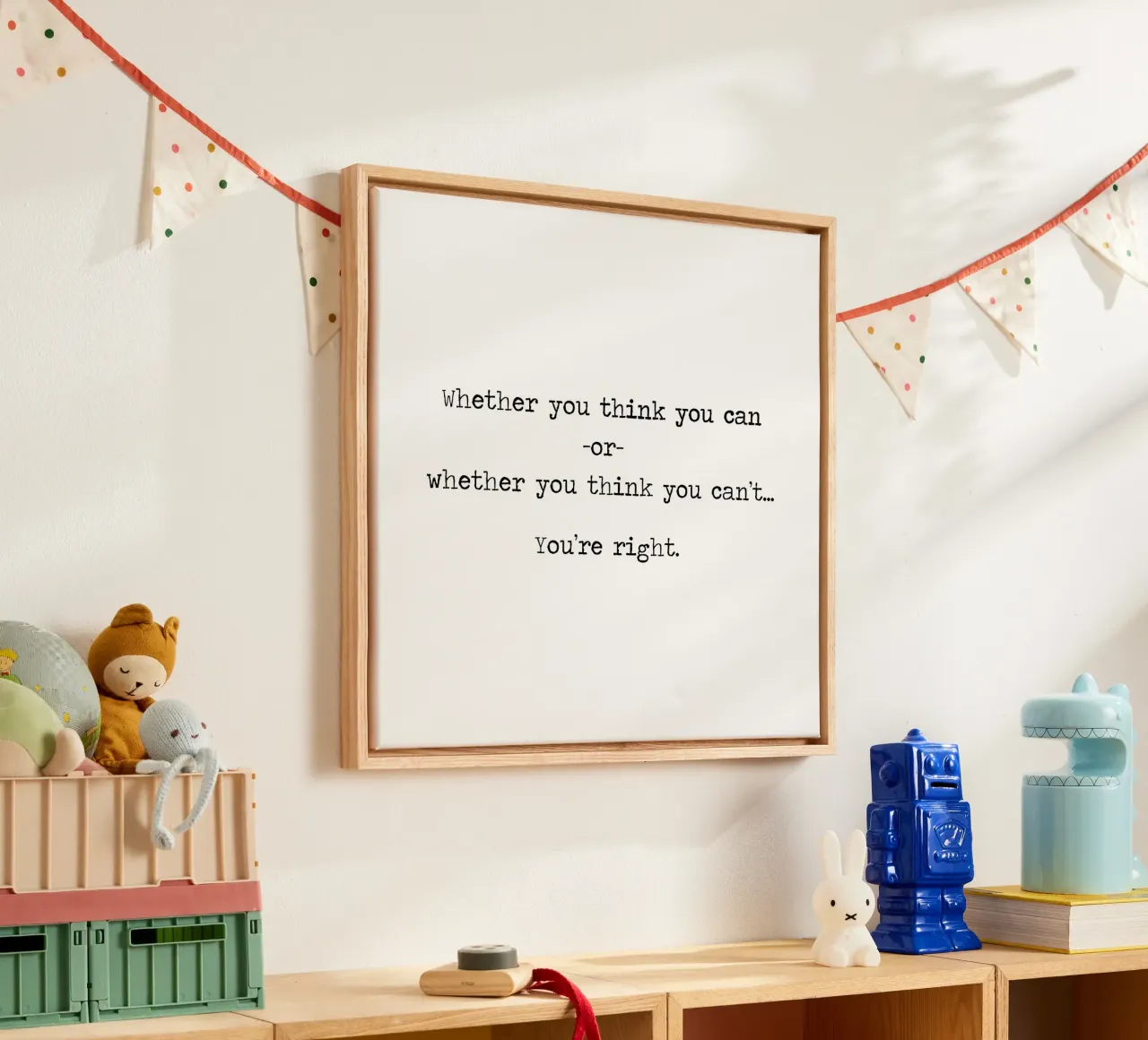 Che tu pensi di poterlo fare o meno, hai ragione - citazione tela da Summer Soul Co. - Quotes