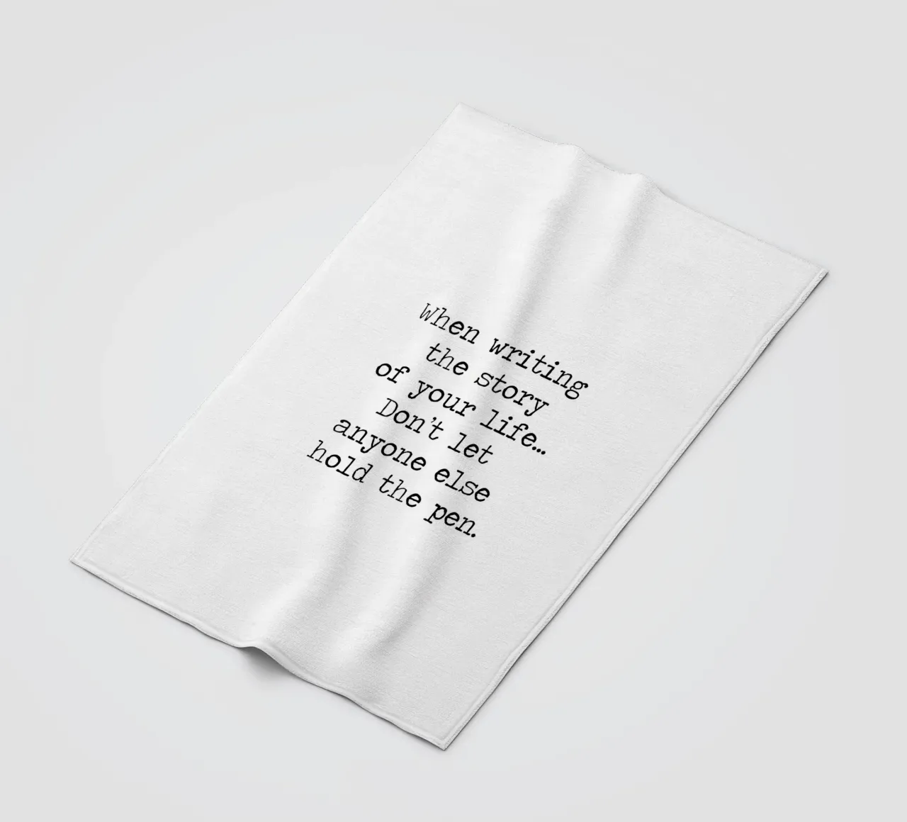 Don't let anyone else hold the pen to your life story quote fleece blanket by Summer Soul Co. - Quotes