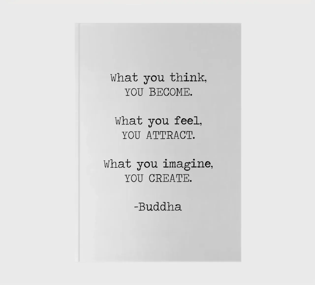 "What you think you Become" - Buddha Buddhist quote notebook by Summer Soul Co. - Quotes