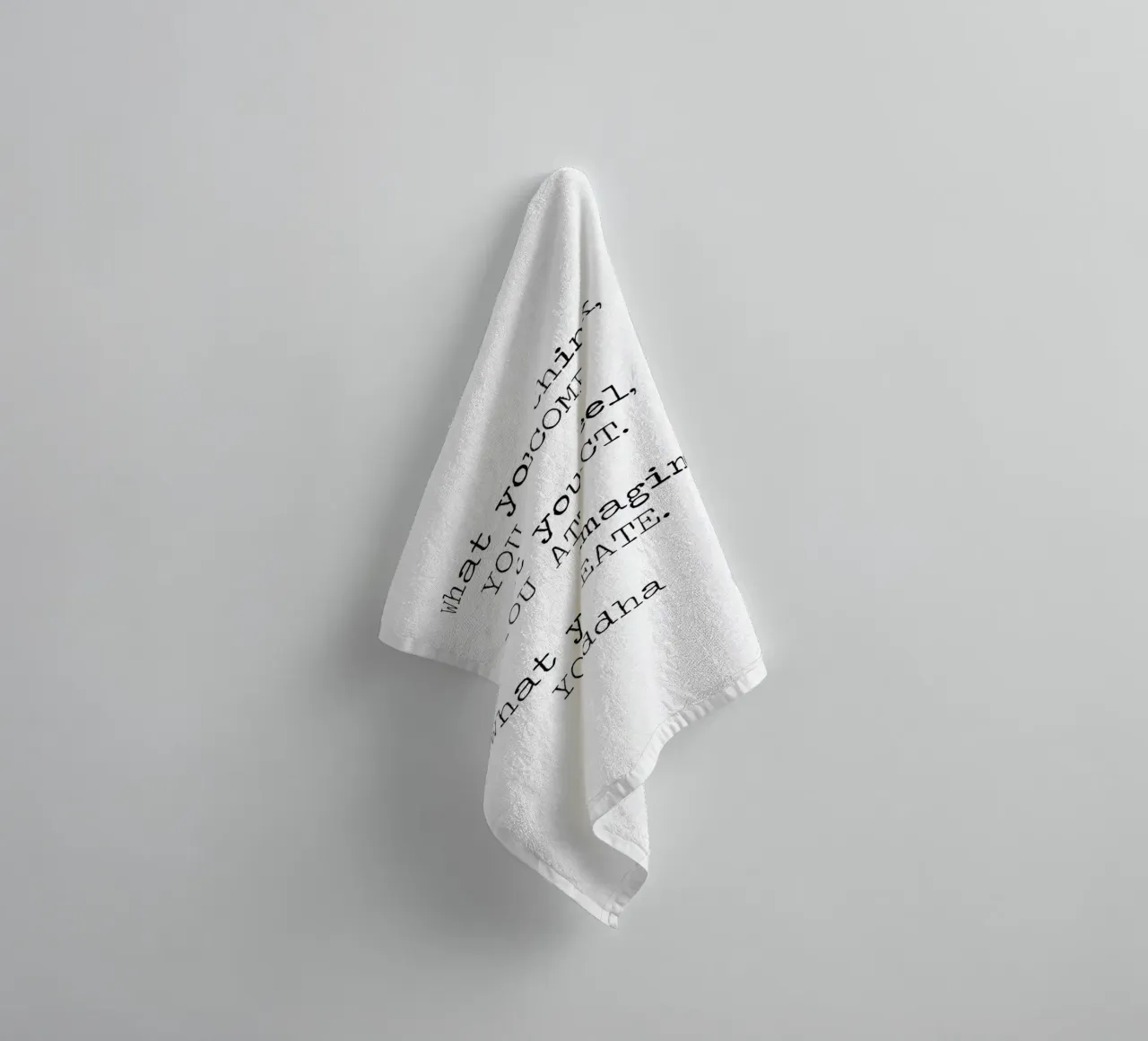 "Ce que vous pensez, vous le devenez" - Buddha Citation de Bouddha serviette de bain de Summer Soul Co. - Quotes