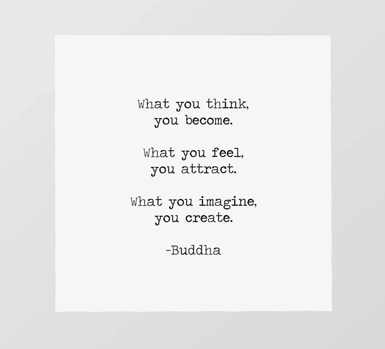 "What you think you Become" - Buddha Buddhist teaching quote pvc cover by Summer Soul Co. - Quotes