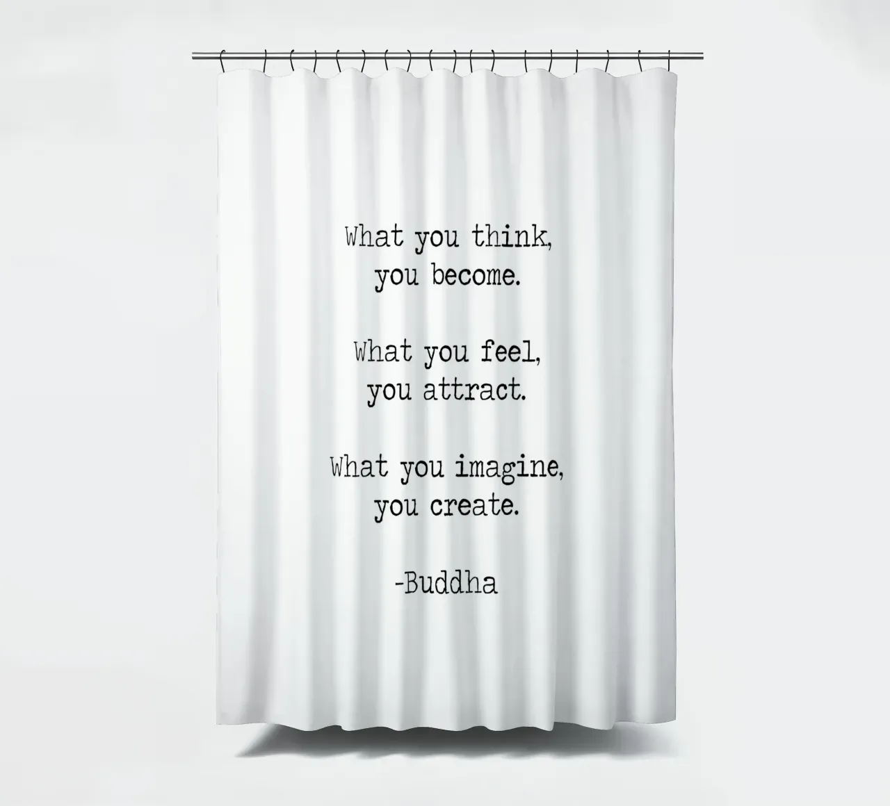 "Wat je denkt word je" - Boeddha Boeddhistische leer quote douchegordijn van Summer Soul Co. - Quotes