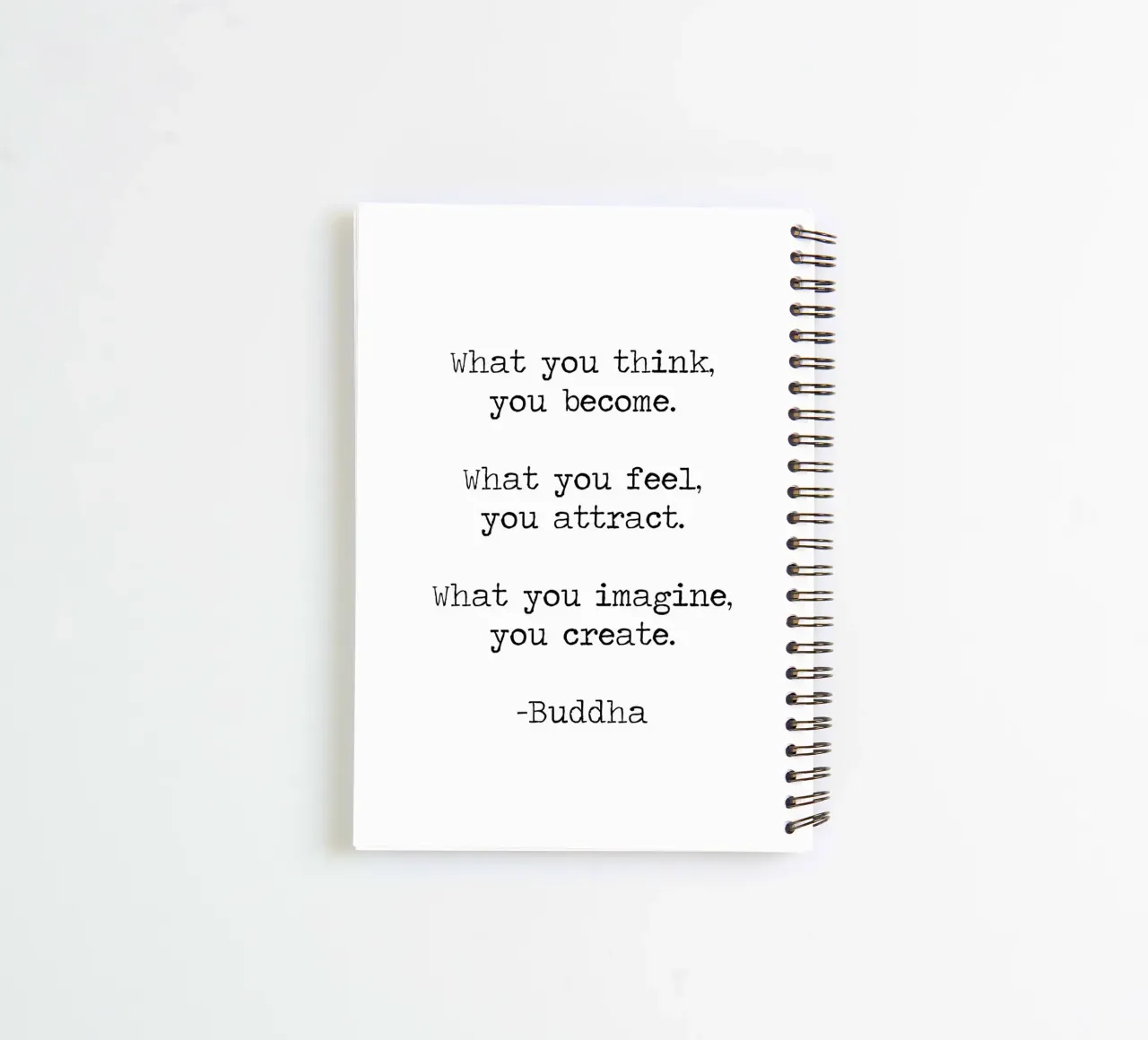 "What you think you Become" - Buddha Buddhist teaching quote spiral notebook by Summer Soul Co. - Quotes