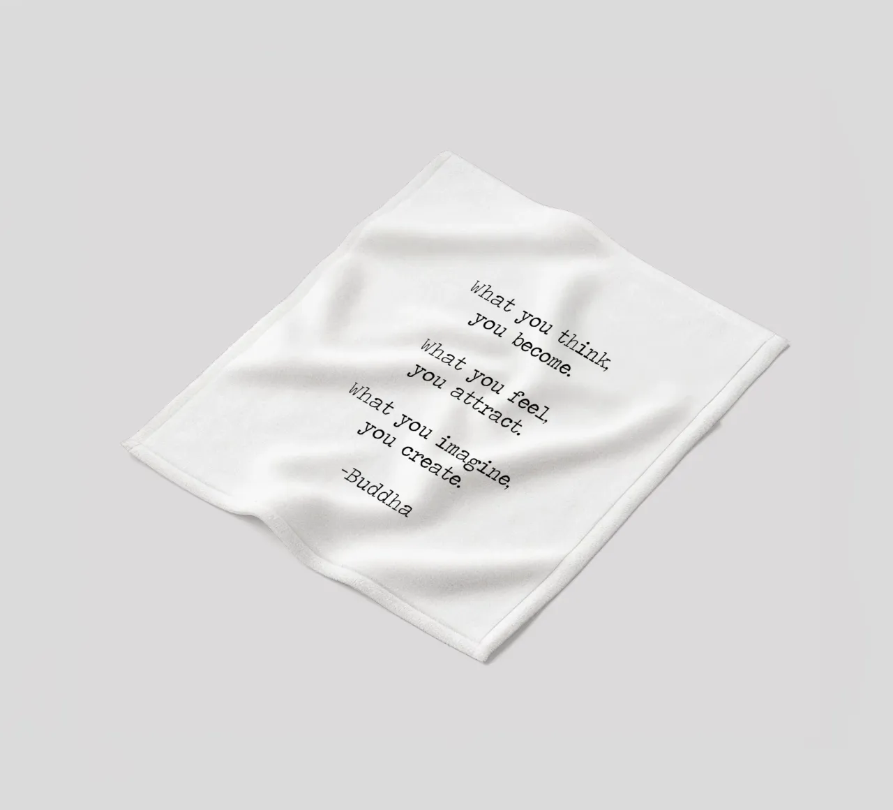 "What you think you Become" - Buddha Buddhist teaching quote fleece blanket by Summer Soul Co. - Quotes