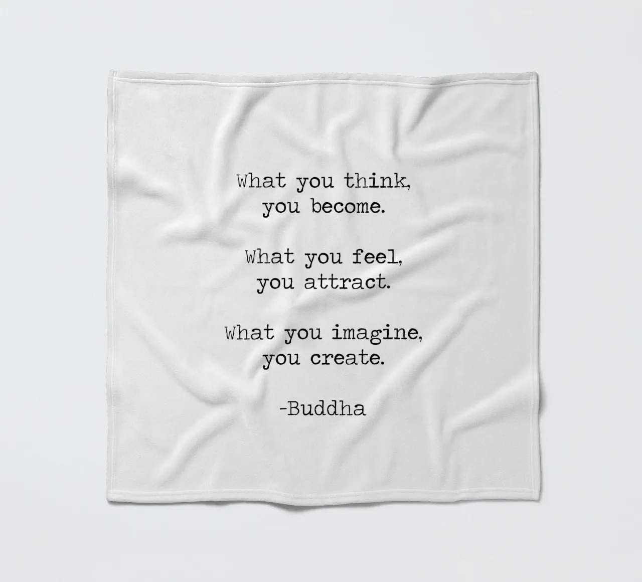 "What you think you Become" - Buddha Buddhist teaching quote fleece blanket by Summer Soul Co. - Quotes