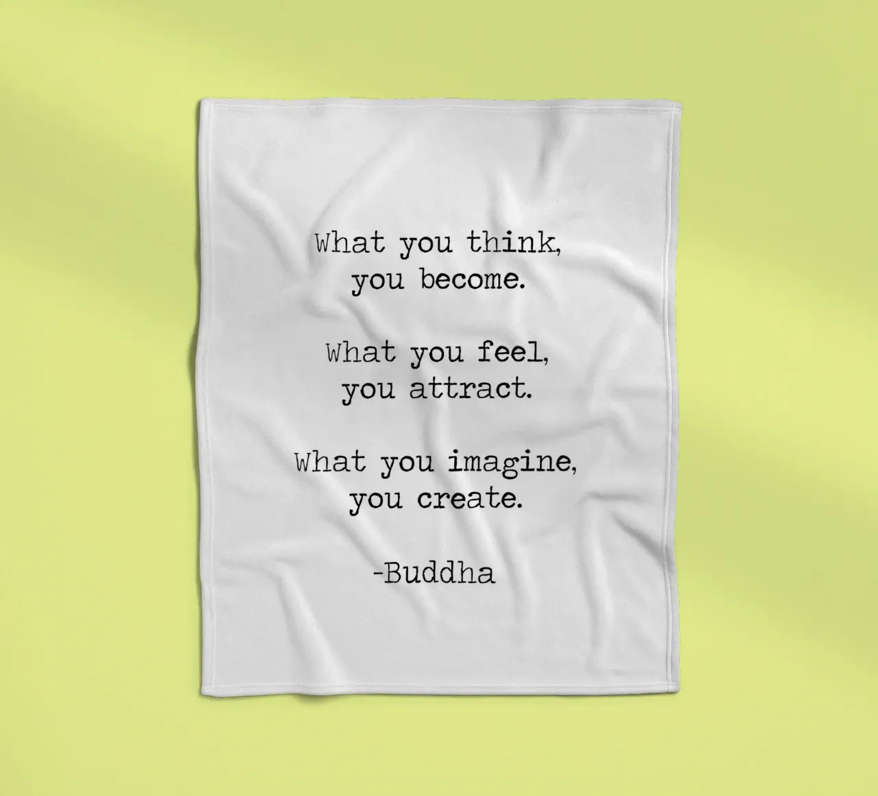 "What you think you Become" - Buddha Buddhist teaching quote fleece blanket by Summer Soul Co. - Quotes