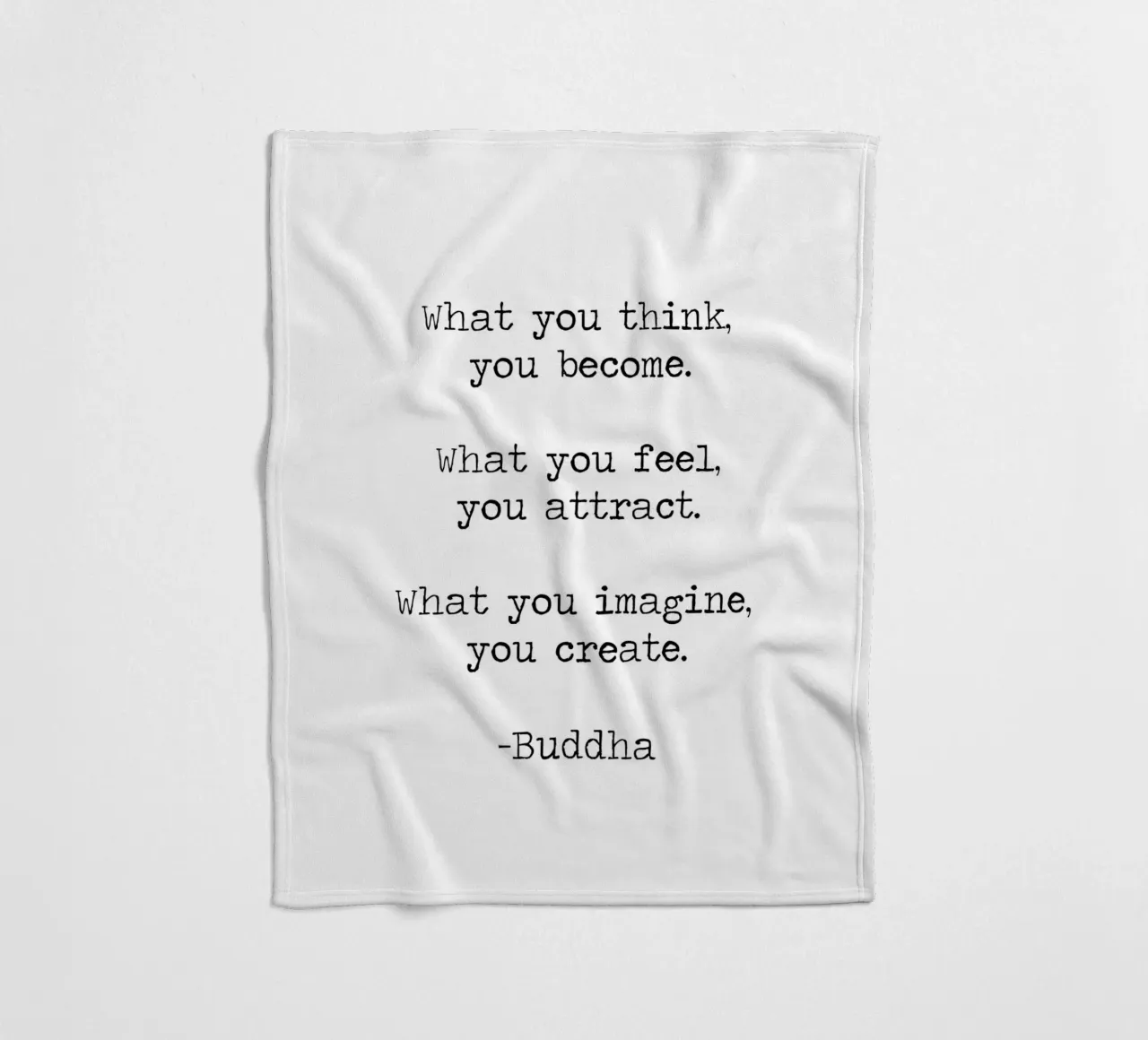 "What you think you Become" - Buddha Buddhist teaching quote fleece blanket by Summer Soul Co. - Quotes