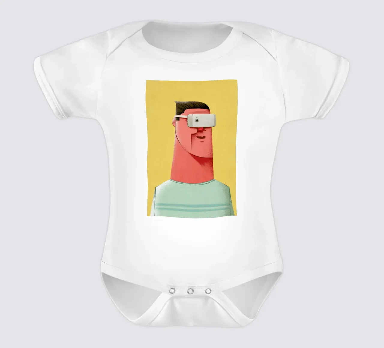 New Reality short-sleeve baby romper by Caio Beltrão
